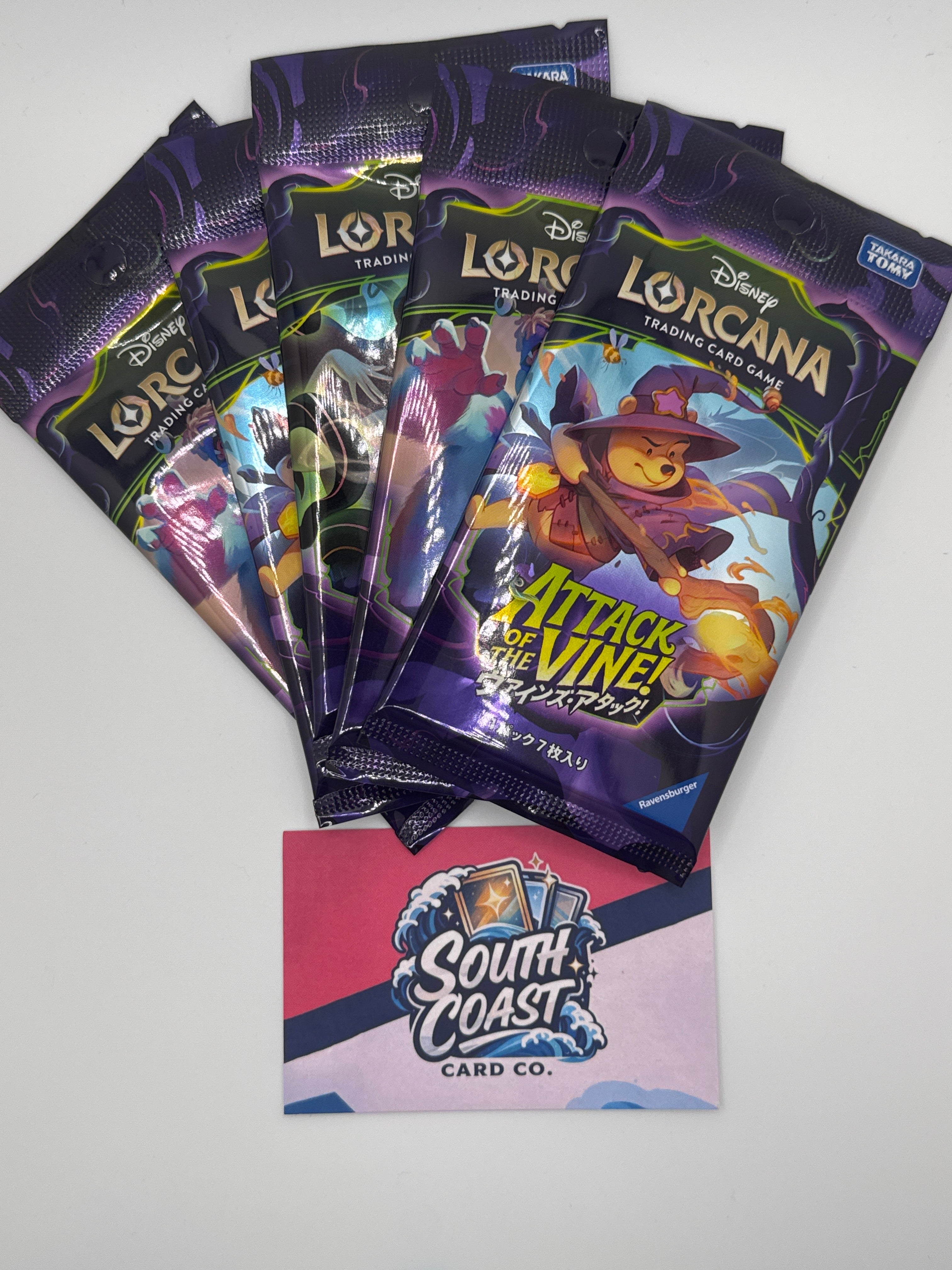 Disney Lorcana Attack of the Vine 5 Booster Packs Takara Tomy Japanese