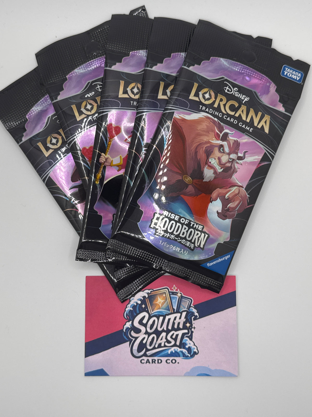Disney Lorcana Rise Of The Floodborn 5 Booster Packs Takara Tomy
