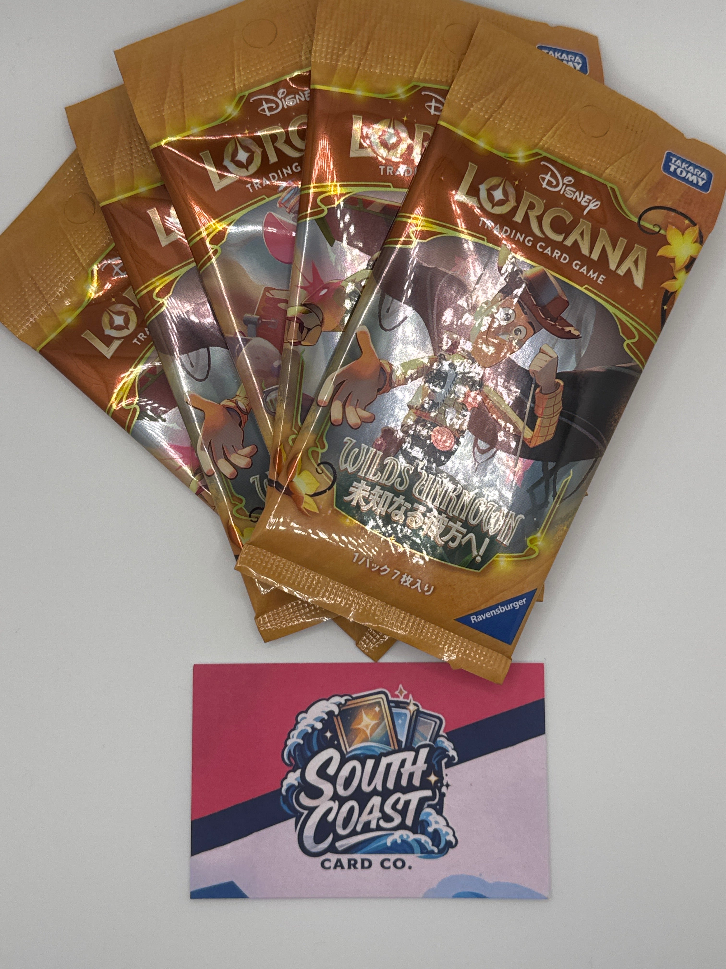 Disney Lorcana Wilds Unknown 5 Booster Packs Takara Tomy Japanese