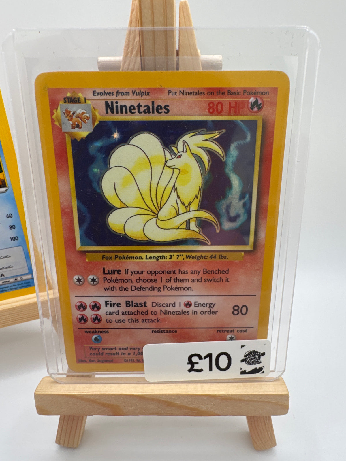 Pokémon TCG Ninetales Holo Rare – 1999 WOTC Base Set Unlimited 12/102 | Vintage English