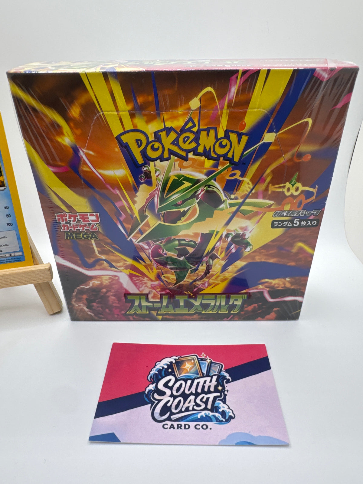 Japanese Pokémon TCG MEGA Storm Emeralda (M6) Booster Box – Sealed 30 Packs, Mega Rayquaza ex