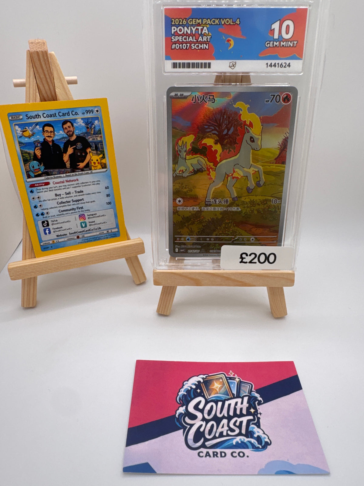 Pokémon TCG Ponyta 0107/07 ACE 10 GEM MINT – 2026 Gem Pack Vol. 4 Special Art | Simplified Chinese