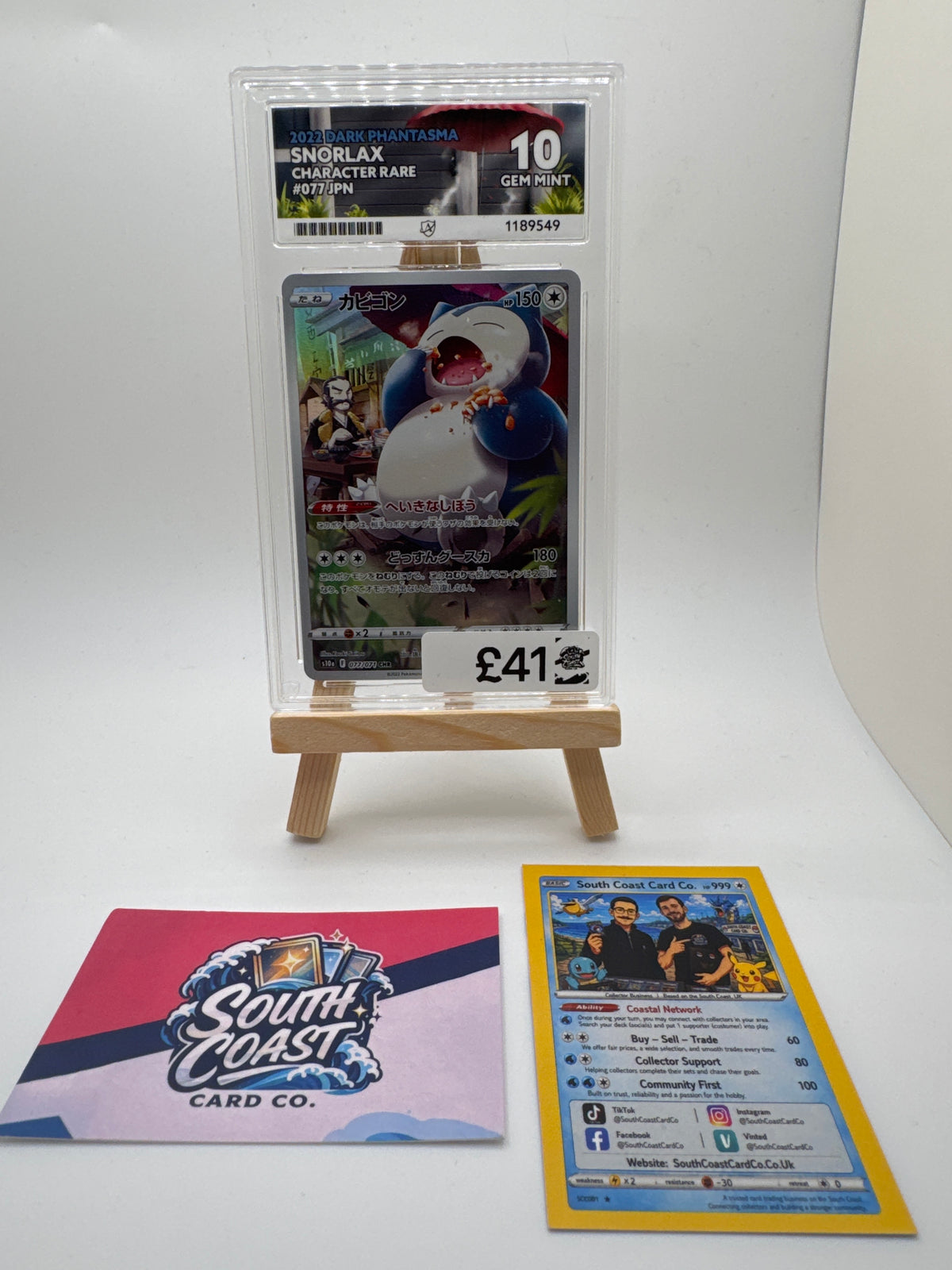 Snorlax Character Rare Ace 10 Gem Mint