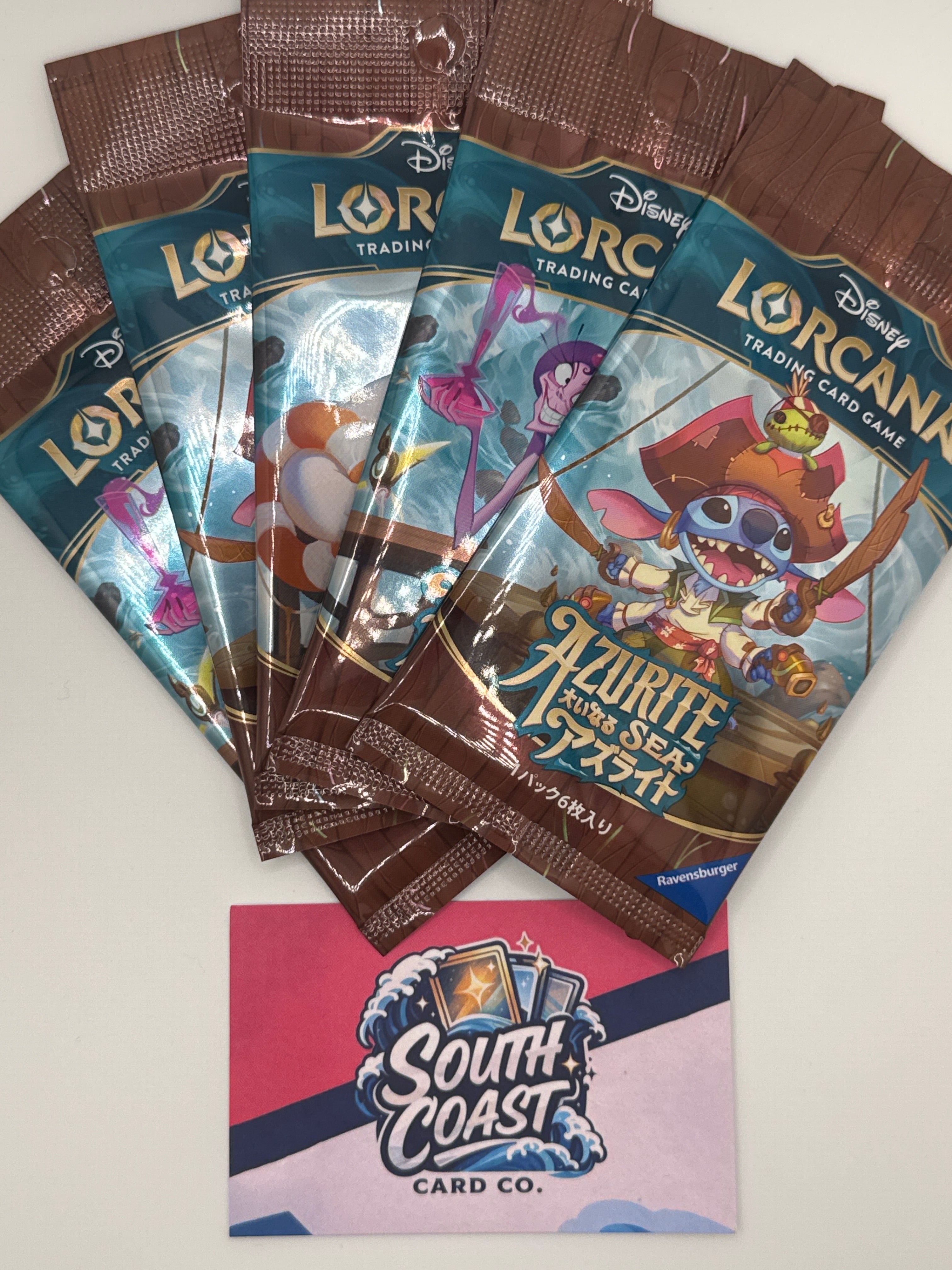 Disney Lorcana Azurite Sea 5 booster packs Takara Tomy Japanese