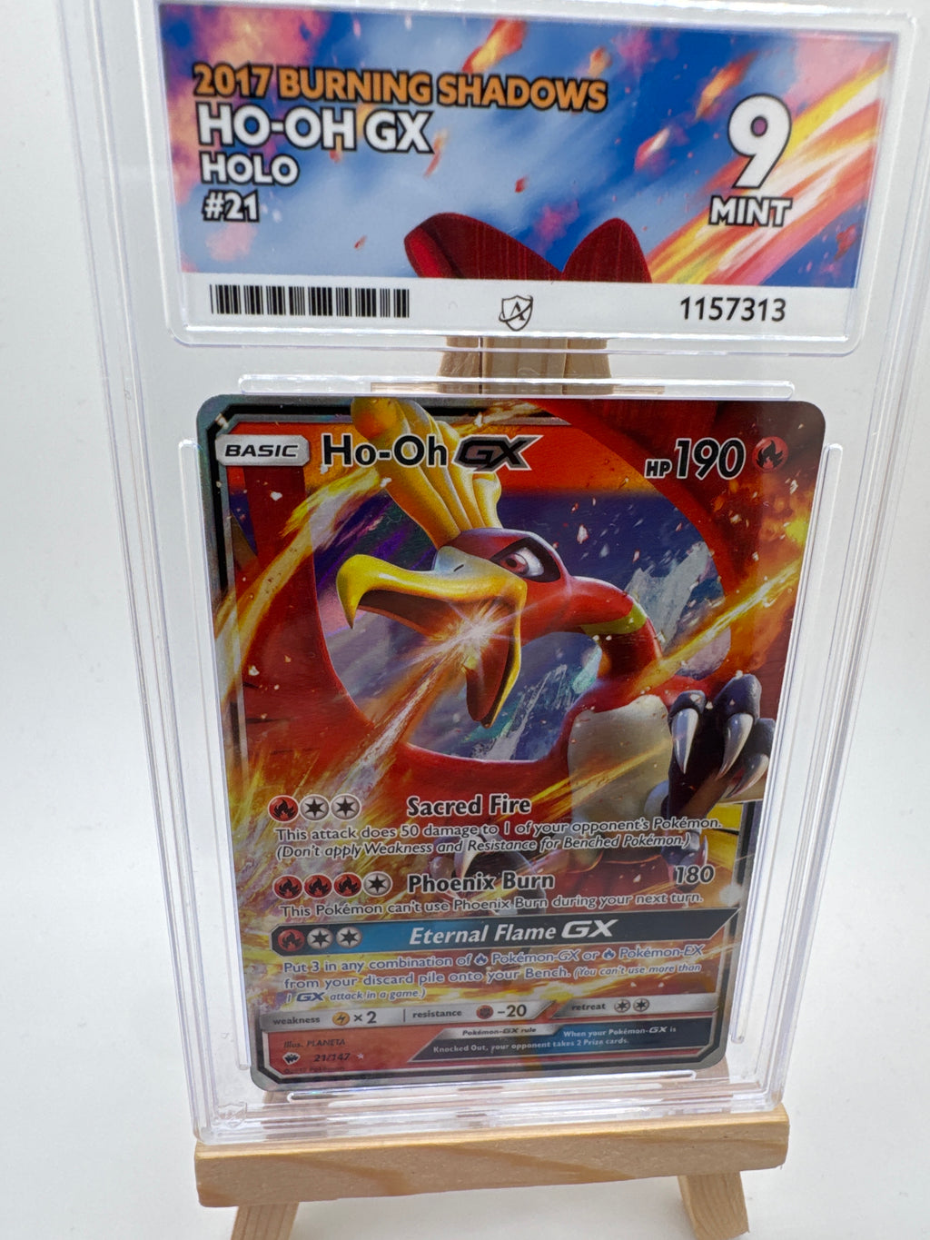 HO-OH GX Holo Ace 9 Mint