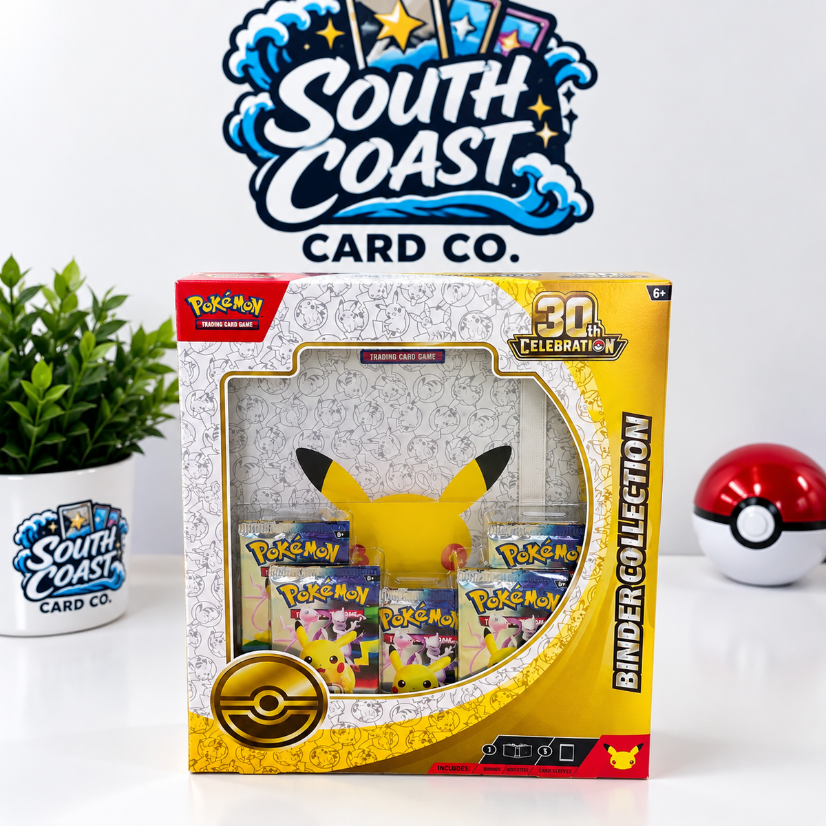Pokémon TCG 30th Celebration Binder Collection – 9-Pocket Binder & 5 Booster Packs